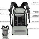 PULUZ PU5015B Outdoor Portable Waterproof Scratch-proof Dual Shoulders Backpack Handheld PTZ Stabilizer Camera Bag with Rain Cover for Digital Camera
