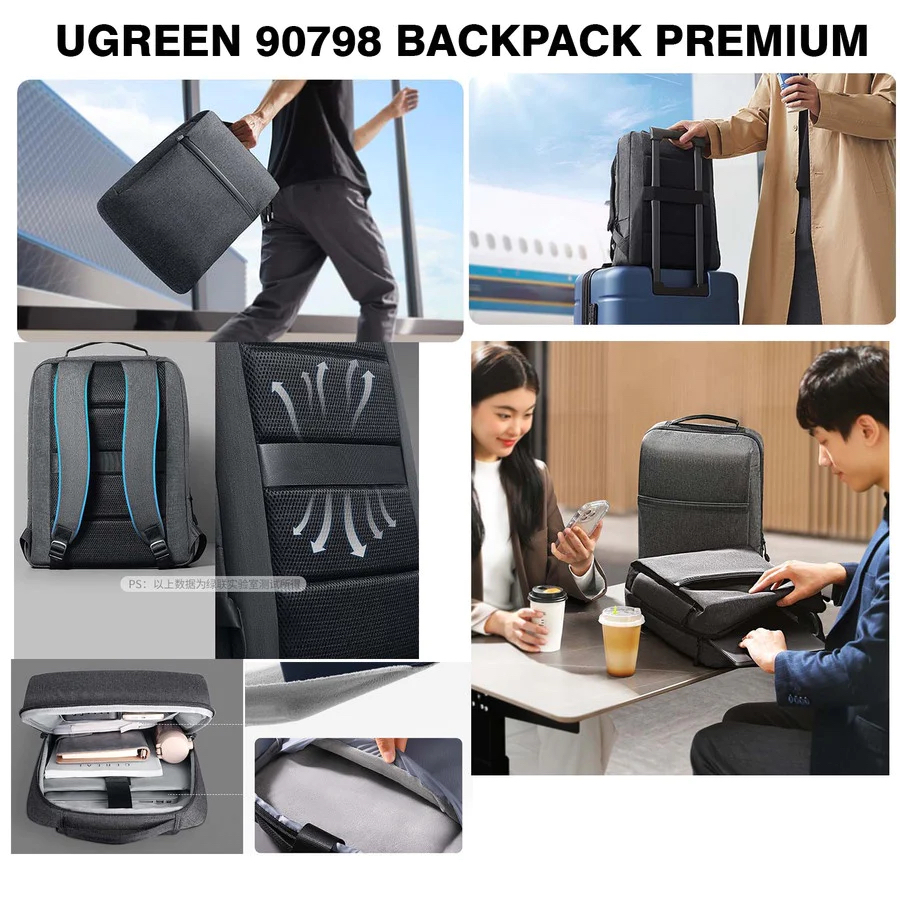 UGREEN Laptop Backpack B02 Dark Grey-Up to 15.6'' (90798/LP664)