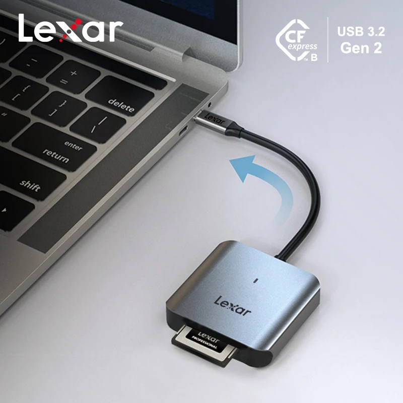Lexar CFexpress Type B  Card Reader High Speed Type-C USB3.2 Gen2