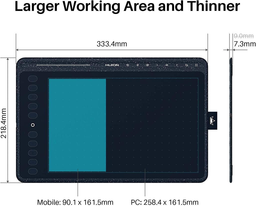 Huion HS611 Blue Drawing Tablet