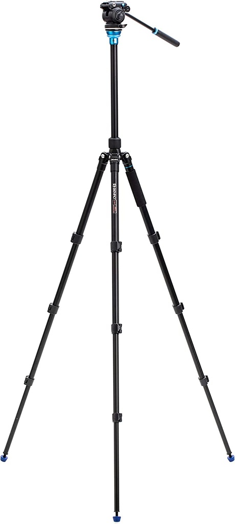 Benro Aero 2 PRO Aluminum Travel Video Tripod, Converts to Monopod, Flip Leg Locks, Leveling Column and S2PRO Video Head (A1883FS2PRO)