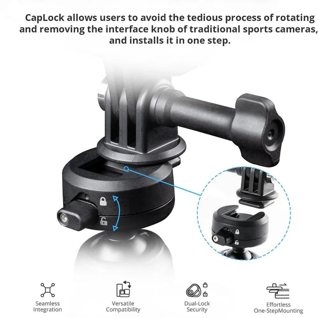 PGYTECH Caplock Three Arm Suction Cup Mount