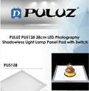 PULUZ PU5138 38cm LED Photography Shadowless Light Lamp Panel Pad with Switch