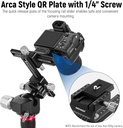 NEEWER 4-Way Macro Focusing Rail Slider with Quick Release Plate