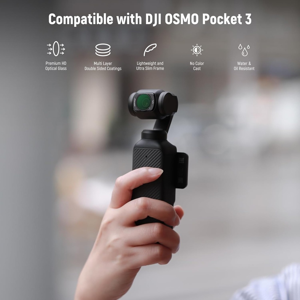 Roll over image to zoom in NEEWER Magnetic ND & CPL Filter Kit Compatible with DJI OSMO Pocket 3