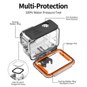 TELESIN Waterproof Case For GoPro Hero ( 9 10 11 12 ) Underwater Diving Housing Cover