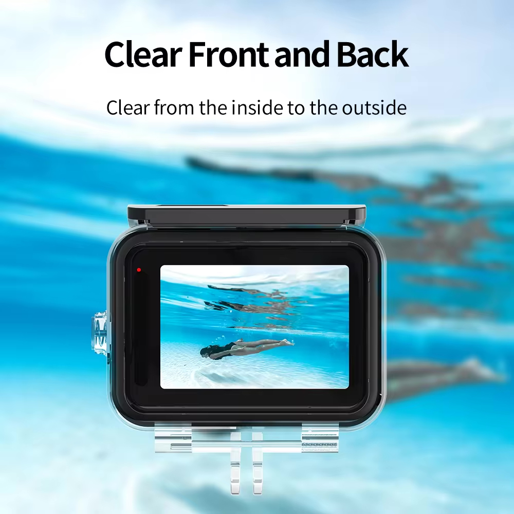 TELESIN Waterproof Case For GoPro Hero ( 9 10 11 12 ) Underwater Diving Housing Cover