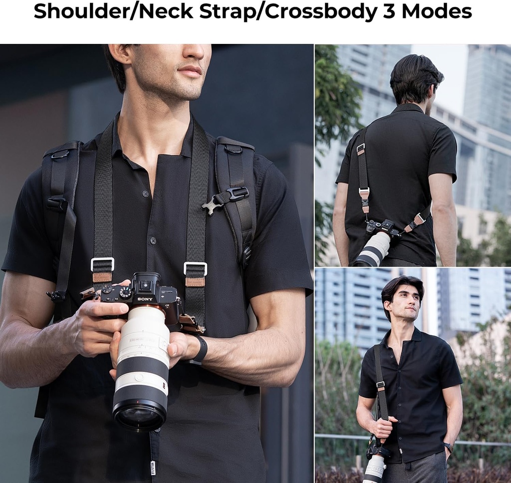 K&F Concept ALPHA STRAP Camera Neck Strap for Photographers/Quick Release Clip Adjustable Sling Strap