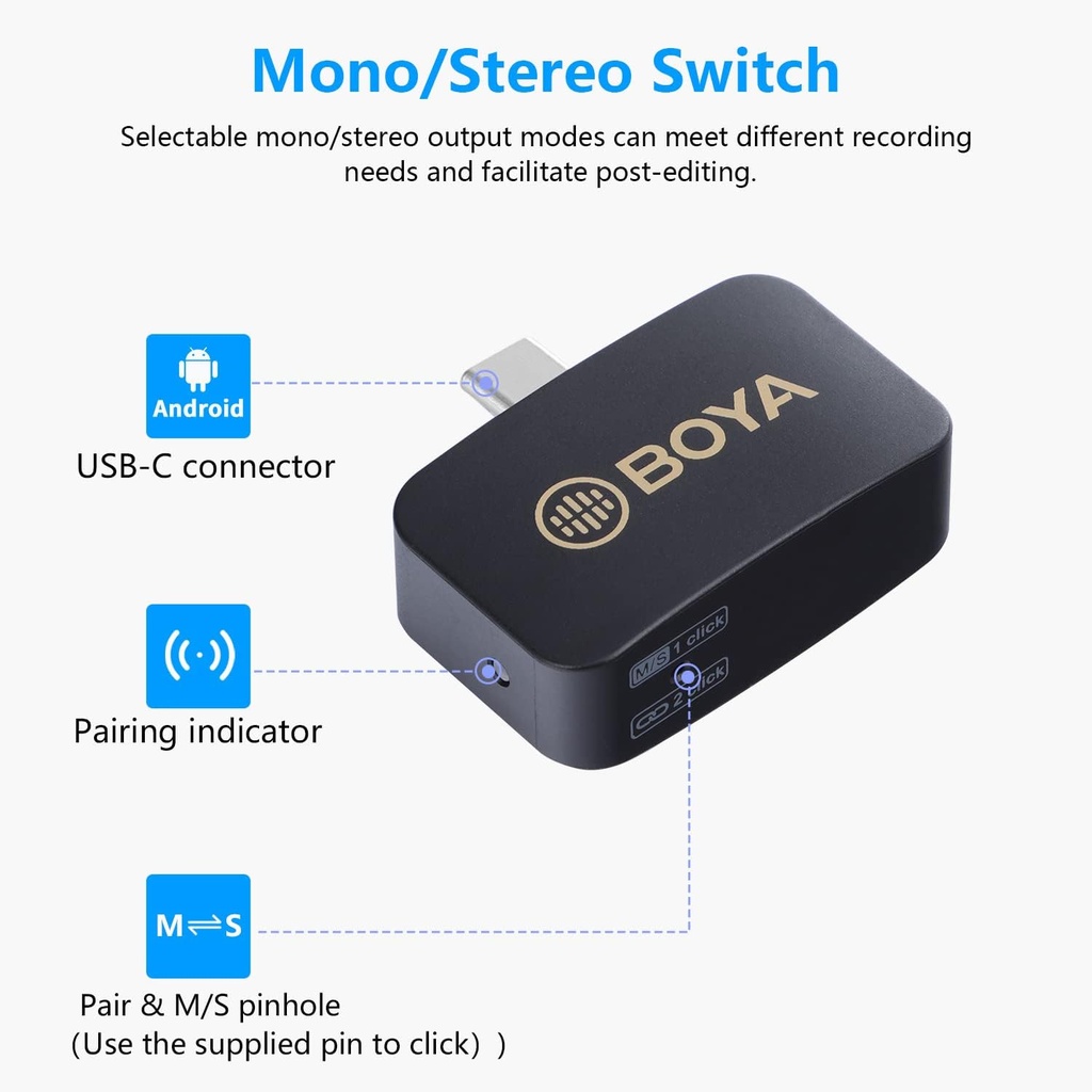 BOYA BY-M1LV Wireless Lavalier Lapel Microphone