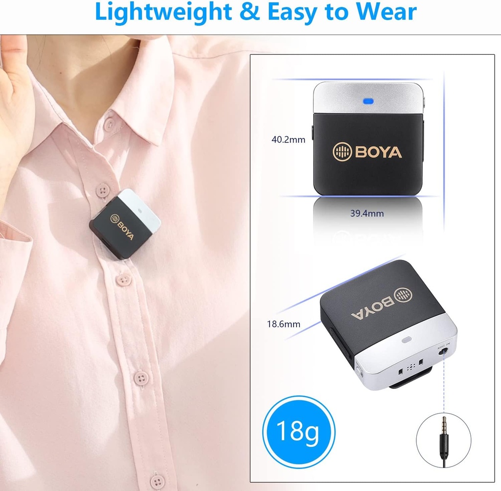BOYA BY-M1LV Wireless Lavalier Lapel Microphone