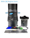 36 Degree Lens Snoot Bowens Mount Photography Photo Condenser with Built-in Geometric Sheet Shapes Gobo Filter Gels