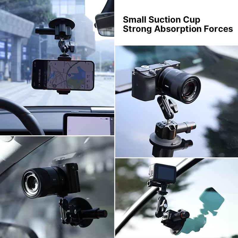 Ulanzi SC-01 Hand Pump Suction Cup 360° Adjustable 3 inch For GoPro Insta360 DJI Action Smart Phone