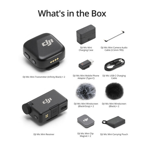 DJI Mic Mini Dual (2 TX + 1 RX + Charging Case)