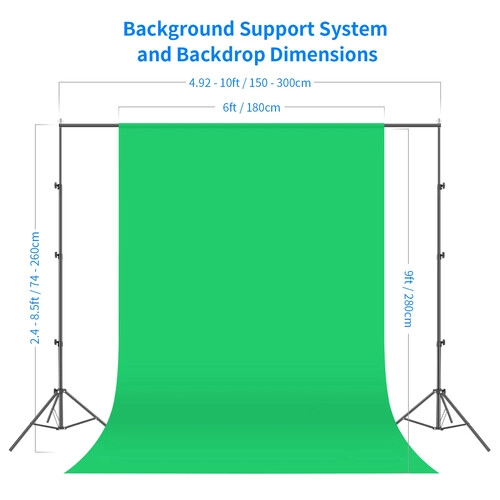 NEEWER Photography Lighting kit with Backdrops, 8.5ftx10ft Backdrop Stand, 800W Equivalent 5500K Umbrella Softbox Continuous Lighting, Photo Studio Equipment for Portrait Product Photo Shoot ()