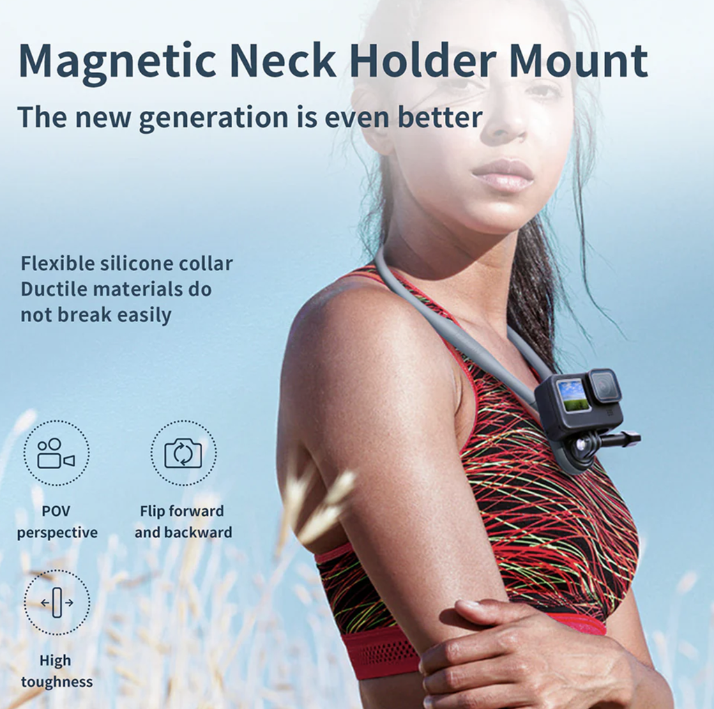 TELESIN Magnetic Neck Holder Mount for Action Cameras