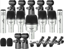 NEEWER 7 Piece Wired Dynamic Drum Mic Kit - Kick Bass 40100315