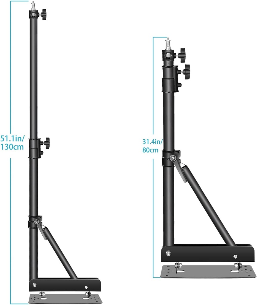 Neewer Wall Mounting Triangle Boom Arm for Ring Light, Monolight, Softbox, Reflector, Umbrella, and Photography Strobe Light, Support 180 Degree Rotation, Max Length 4.3 feet/130cm (10092981)