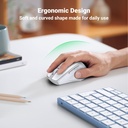 UGREEN 15805 Wireless Mouse, Ergonomic Bluetooth 5.0 Mouse for Laptop, 2.4G Cordless Mouse with USB Receiver