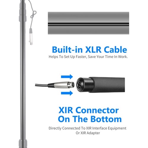 Neewer Nw-088 Lightweight Boom Pole For Professional Microphones+Xlr Cable