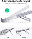 UGREEN 40289 - Laptop Stand for Desk Adjustable, Portable Aluminium Laptop Riser for Desk with Carry Bag, Folding Stand for 8-17.3 inch