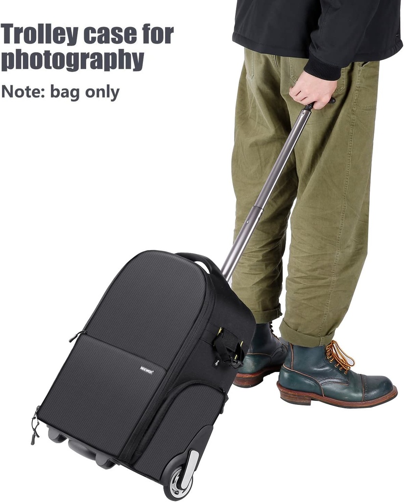 Neewer 2-in-1 Wheeled Camera Backpack Luggage Trolley Case (10092542)