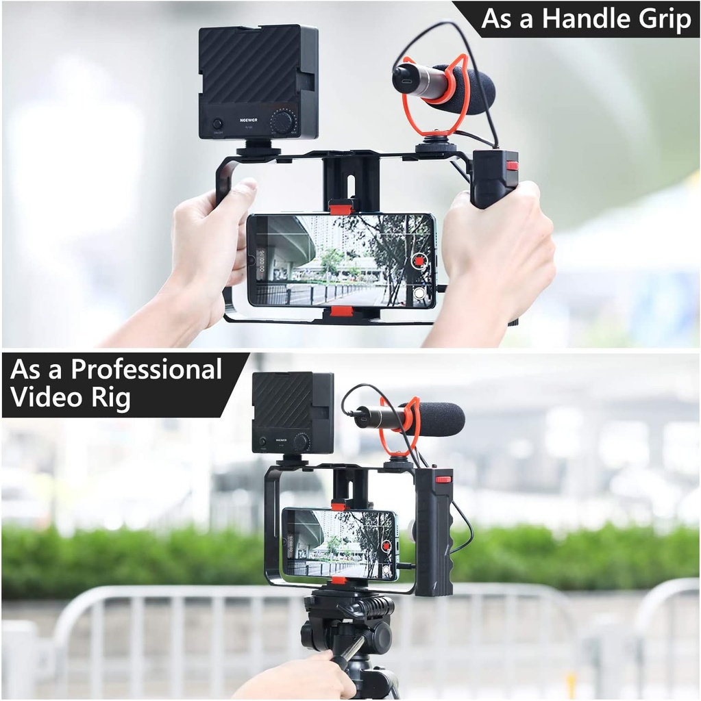 NEEWER Plastic U Rig Smartphone Video Rig, Filmmaking Cage, Phone Stabilizer Grip Tripod Mount for Videomaker Filmmaker (10094746)