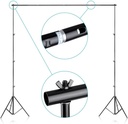 Neewer 8.5ft X 10ft/2.6M X 3M Background Stand Support System with 6ft X 9ft/1.8M X 2.8M Backdrop(White,Black,Green) for Portrait,Product Photography and Video Shooting (10086005)