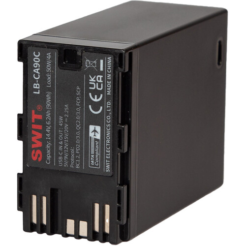 SWIT 90Wh/14.4V Canon BP-A Series Battery with D-Tap and USB Type-C I/O