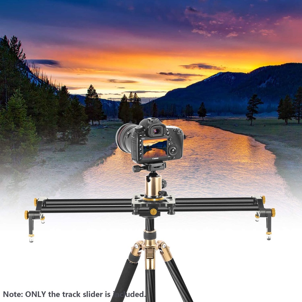 NEEWER 47.2 inches/120 Centimeters Carbon Fiber Camera Slider Video Stabilizer Rail with 6 Bearings for DSLR Camera DV Video Camcorder Film Photography, Load up to 17.5 pounds/8 kilograms (10089451)