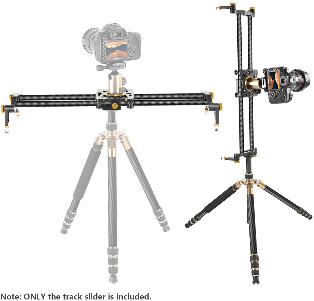 NEEWER 47.2 inches/120 Centimeters Carbon Fiber Camera Slider Video Stabilizer Rail with 6 Bearings for DSLR Camera DV Video Camcorder Film Photography, Load up to 17.5 pounds/8 kilograms (10089451)