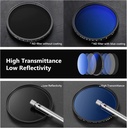 NEEWER 67MM MRC ADJUSTABLE ND FILTER ND2 TO ND400 10100329