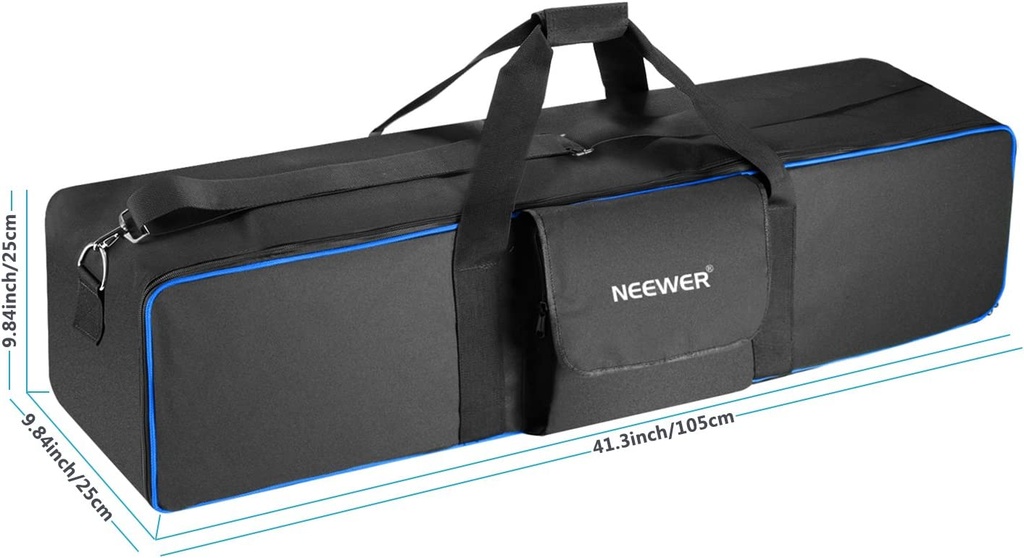 Neewer Large Photo Studio Lighting Equipment Carrying Bag 41.3x9.84x9.84inches with Shoulder Strap and Handle for Light Stand, Tripod, Umbrella, Monolight, LED Light and Other Accessories (Blue) (10092352)