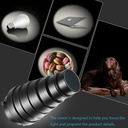 Neewer Medium Aluminum Alloy Conical Snoot Kit with Honeycomb Grid and 5pcs Color Gel Filters 10092555