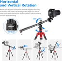 Neewer Tripod Boom Arm, 19.7" Horizontal Center Column Tripod Extension Arm Rotatable 360° Aluminum Alloy Swivel Lock for Overhead Photography, Macro and Low-Angle Shooting, Load up to 22lbs/10kg (10098197)