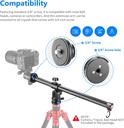 Neewer Tripod Boom Arm, 19.7" Horizontal Center Column Tripod Extension Arm Rotatable 360° Aluminum Alloy Swivel Lock for Overhead Photography, Macro and Low-Angle Shooting, Load up to 22lbs/10kg (10098197)