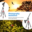 Neewer Tripod Boom Arm, 19.7" Horizontal Center Column Tripod Extension Arm Rotatable 360° Aluminum Alloy Swivel Lock for Overhead Photography, Macro and Low-Angle Shooting, Load up to 22lbs/10kg (10098197)