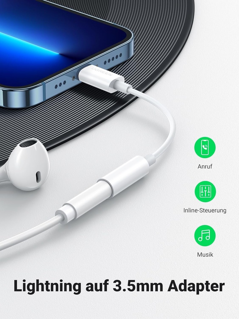 UGREEN 30759 iPhone lightning to 3.5mm Headphone Adapter