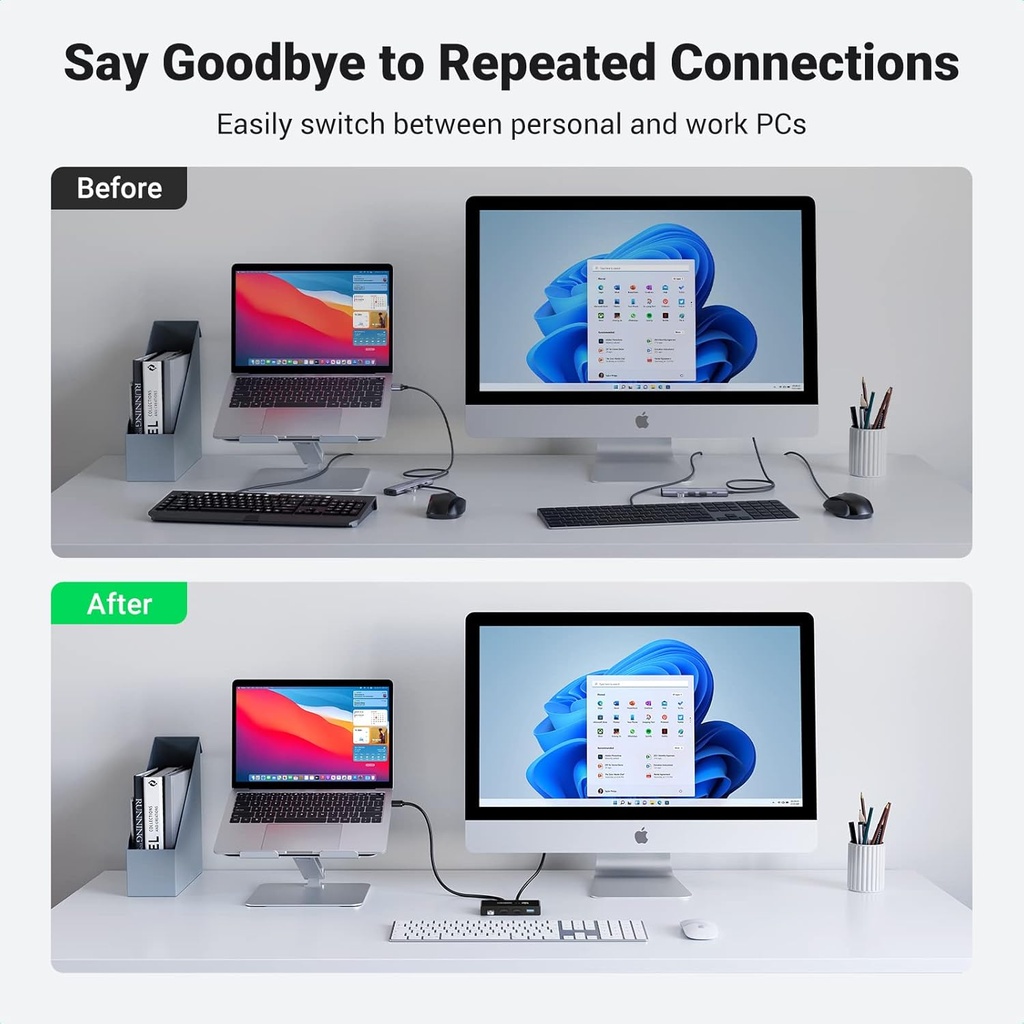 UGREEN 30768 - 2 In 4 Out USB 3.0 Sharing Switch Box