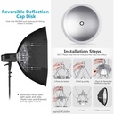 Neewer Octagon Quick Collapsible Softbox with Bowens Mount and Grid 90cm 10096354
