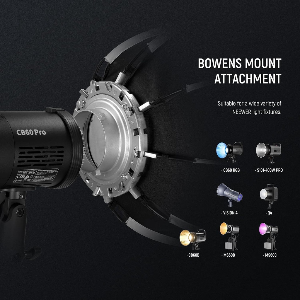 NEEWER 45cm Octagon Softbox Bowens Mount, Quick Folding Quick Set Up with Diffusers/Grid 10102478