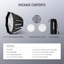 NEEWER 45cm Octagon Softbox Bowens Mount, Quick Folding Quick Set Up with Diffusers/Grid 10102478
