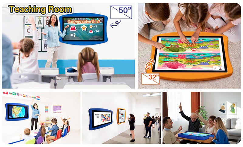 eFUN TABLE 32 - 32" LED panel with capacitive touch - IWB Software - Normal Tempered Glass - Speakers (10W) - Include Android System