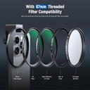 NEEWER Clip On 67mm ND Phone Filter Kit, Optical Glasses & Polymer Safety Filter Film 10104079