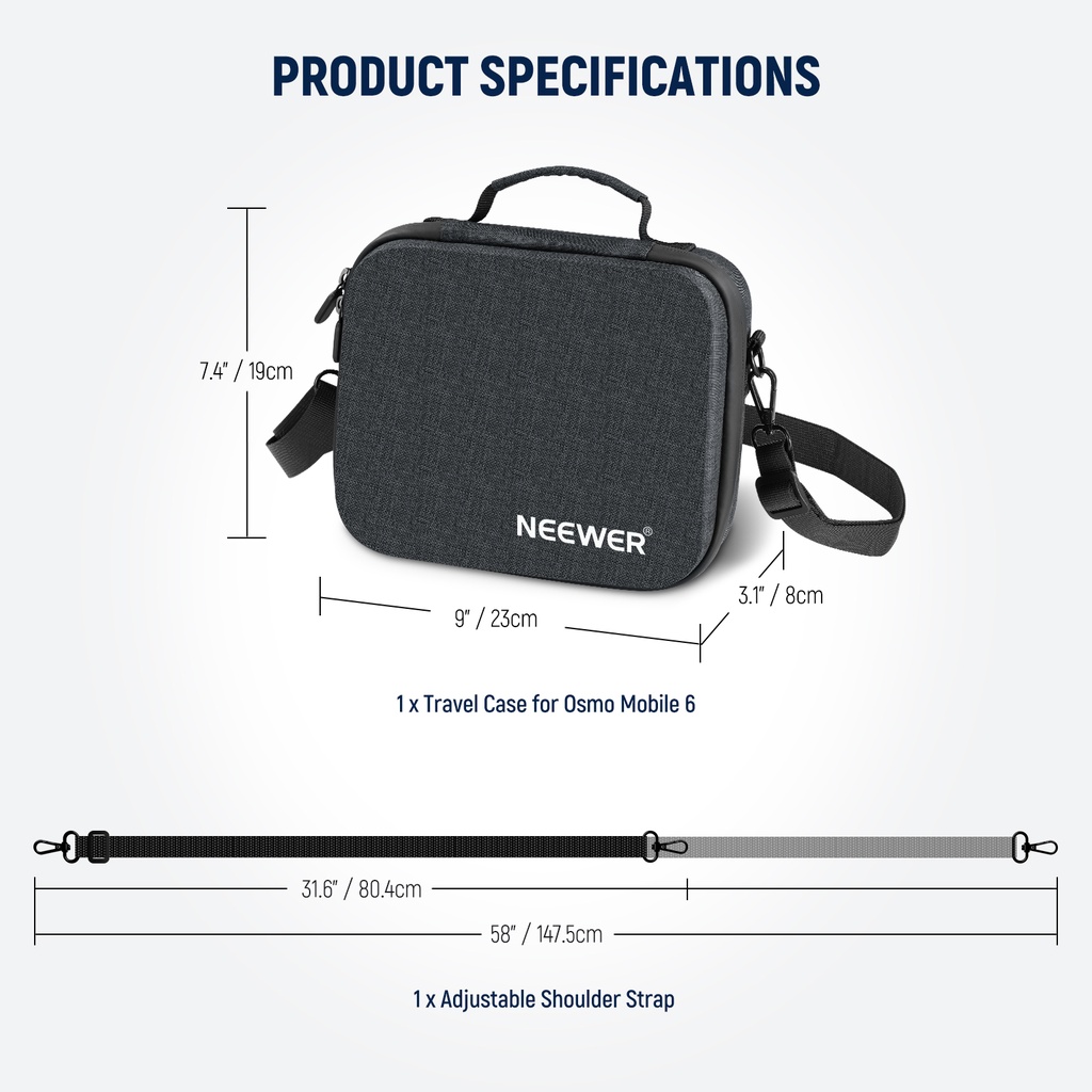 NEEWER PORTABLE STORAGE WATER RESISTANT CASE FOR DJI OM 6 GIMBAL STABILIZER 10101930