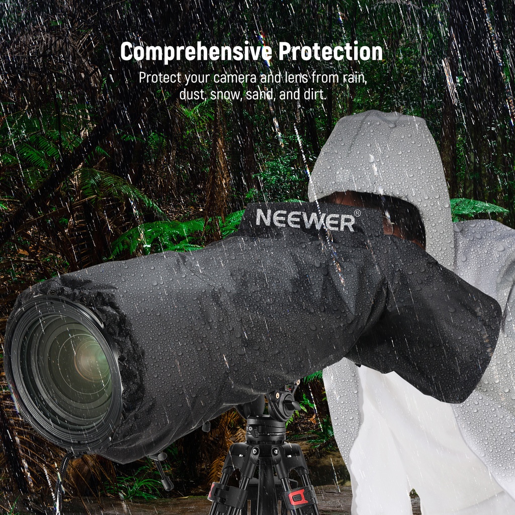 NEEWER Camera Rain Cover, Large Size Durable Nylon Raincoat for Canon Nikon Sony 10102043