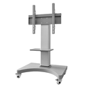 Electric TV Mobile Stand (Adjustable Height) - Height Height with remote control - No angle adjustment - Included Electric Mobile Stand TV mount - Special made: 4 inch caster - Use KC certified power plugs - Silver Color - 1m power cord extension - ET-2580-MTP