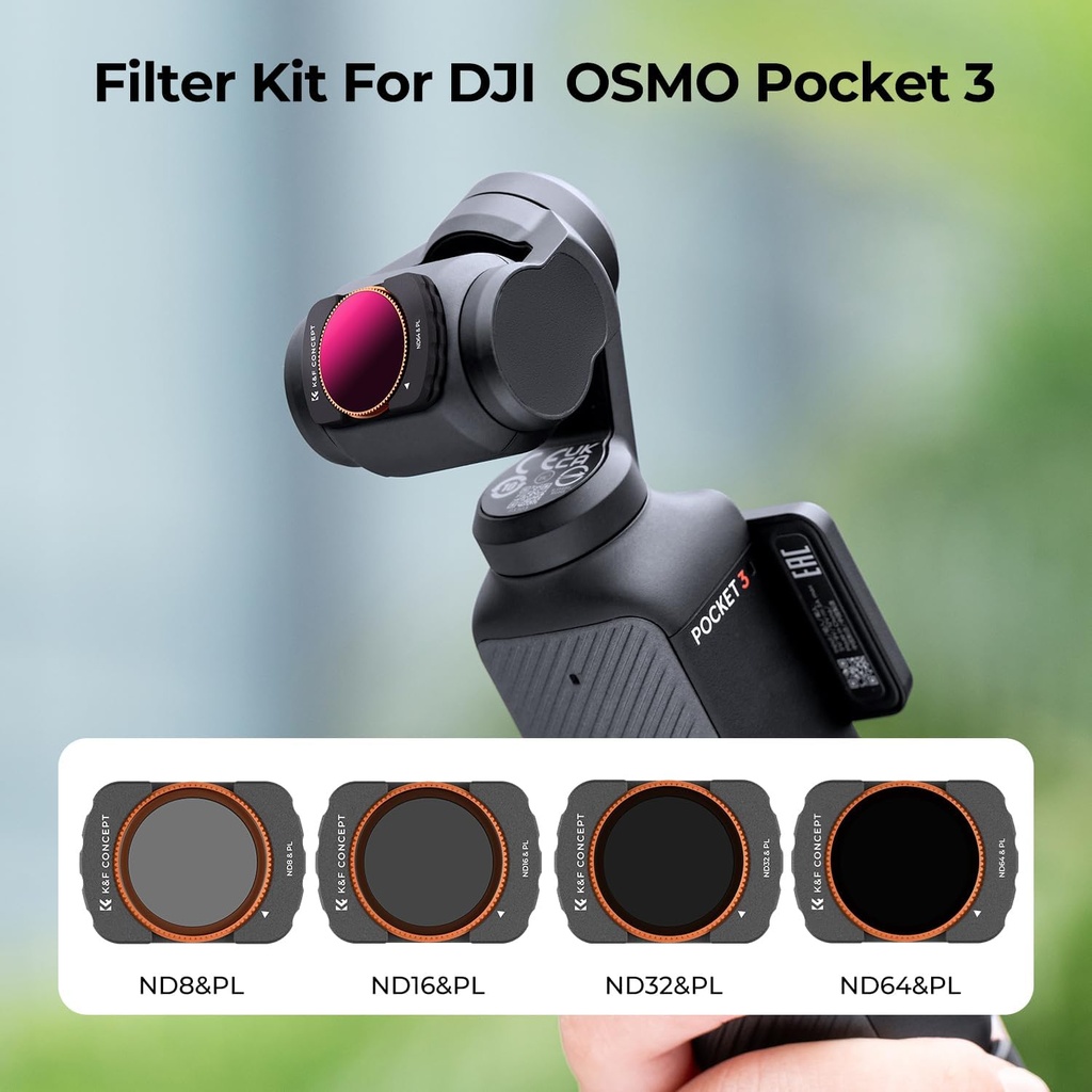 K&F Concept Magnetic ND&PL Filters Set（ ND8&PL ND16&PL ND32&PL ND64&PL）