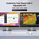 UGREEN 15805 Wireless Mouse, Ergonomic Bluetooth 5.0 Mouse for Laptop, 2.4G Cordless Mouse with USB Receiver