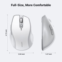 UGREEN 15805 Wireless Mouse, Ergonomic Bluetooth 5.0 Mouse for Laptop, 2.4G Cordless Mouse with USB Receiver