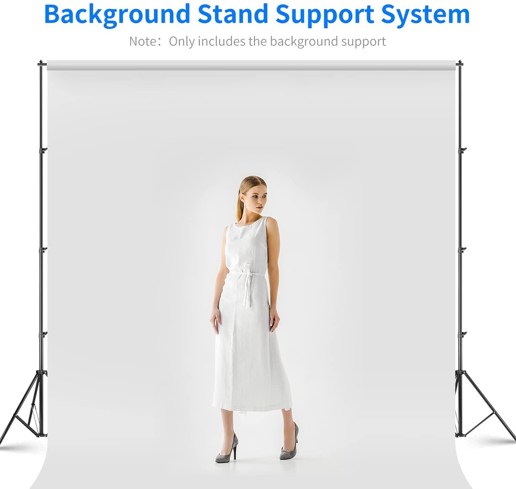 Neewer® Background Stand Support System 2.6M x 3M/8.5ft x 10ft Kit with Carrying Case for Muslins Backdrops,Paper and Canvas (10085944)